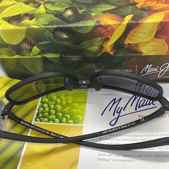 BNIB Maui Jim Sport MJ 437 Black w Silver Mirror Polarized Unisex style - Picture 10 of 10